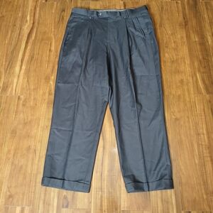 Tiglio Luxe Men's Black Dress Pants, Size 38R